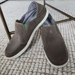 Olukai Nohea‎ Mesh Slip On Shoes Mustang Lime Men 9 Beach Travel Lightweight